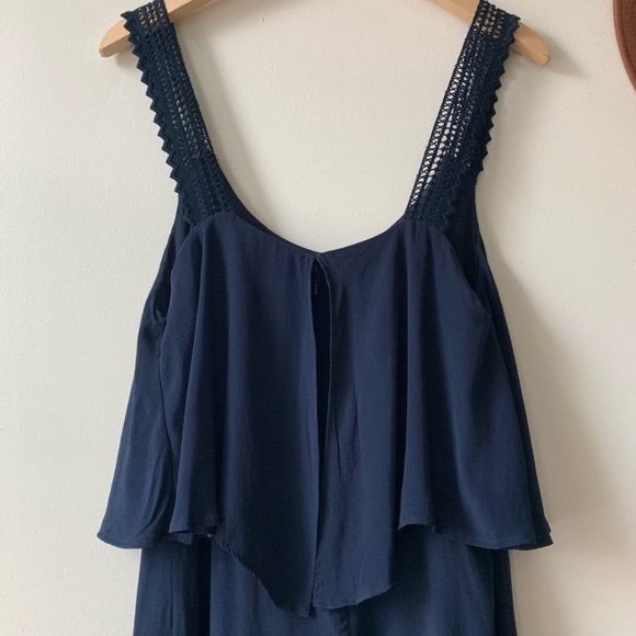 Anthro Maeve Tisana Navy Sleeveless Tiered Dress - Picture 4 of 8
